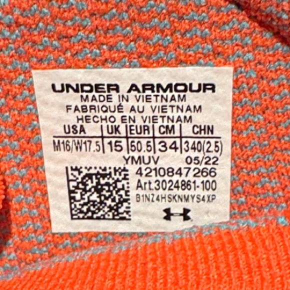 Curry Under Armour Men\'s High-Top Athletic Shoes White/Bright Orange 3024861-100
